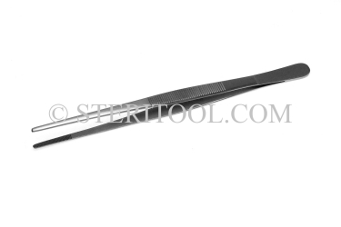 #10276 - 6"(150mm) Stainless Steel Tweezer, Serrated. tweezers, stainless steel